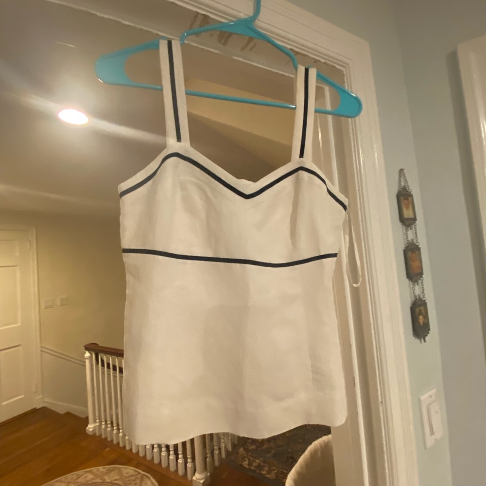 Ann Taylor Loft white linen